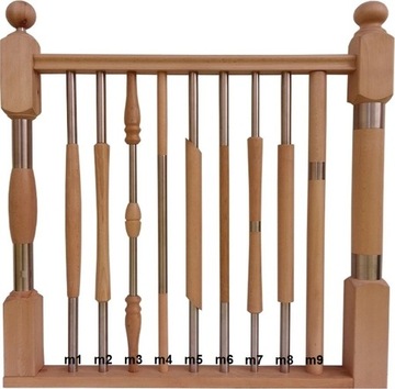 TRALKI DĄB Z METALEM - DĘBOWE + INOX - PRODUCENT