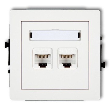 Gniazdo Internetowe ścienne Karlik biały