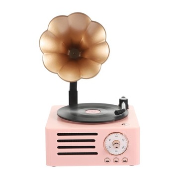 Turntable Record Player Bluetooth 5.0 Retro Pink