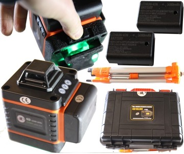 16 lini Zielony Poziomica Laserowa +STATYW+2xAKUM