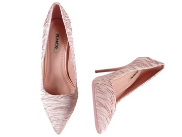 Różowe szpilki buty damskie buty ślubne 39