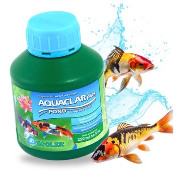 PREPARAT DO OCZKO WODNE klaruje mętną wodę ZOOLEK AQUACLAR POND 250ML