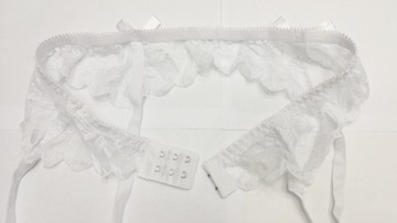 ПОЯС ДЛЯ ПОДВЯЗОК S M L РЕГУЛИРУЕМЫЙ КРАСНЫЙ БЕЛЫЙ