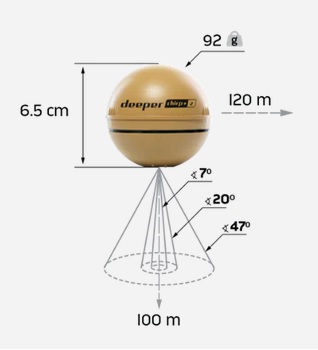 Эхолот Deeper Chirp+ 2.0 + держатель расширителя диапазона усилителя SIGNAL