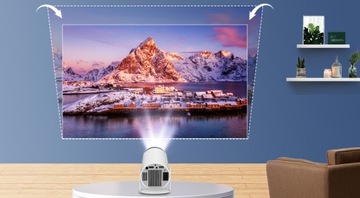 МИНИ ПОРТАТИВНЫЙ ВРАЩАЮЩИЙСЯ FULL HD ПРОЕКТОР + SMART TV BOX Android ДИНАМИК