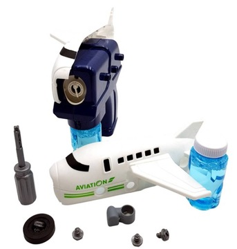 PISTOLET NA BAŃKI MASZYNA SAMOLOT DO BANIEK + PŁYN