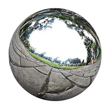 Stainless Steel Mirror Polish Sphere Hollow Round Ball Garden Ornament 97mm