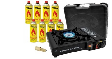 KUCHENKA GAZOWA 2W1 TURYSTYCZNA WALIZKA + 4szt gaz