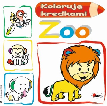 KOLOROWANKA MALOWANKA KOLORUJĘ KREDKAMI ZOO 1+