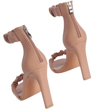 SANDAŁY NA SZPILCE ELEGANCKIE BOOHOO NUDE r.39