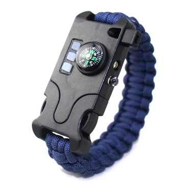 Outdoor Multifunctional Survival Laser Flashlight Paracord Bracelet 7 in 1