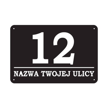 TABLICZKA ADRESOWA SZYLD NUMER DOMU - METALOWA