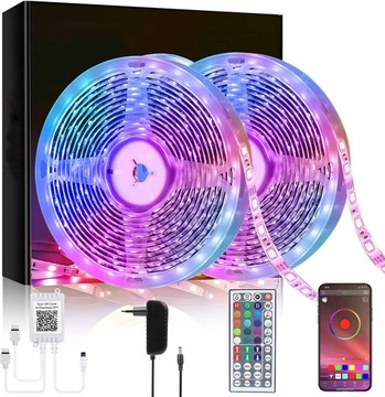 Taśma LED 15M RGB 5050 Bluetooth APLIKACJA MOBILNA