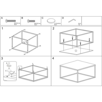 Консоль Rossi C 30x100 см Черный/Черный Гостиная
