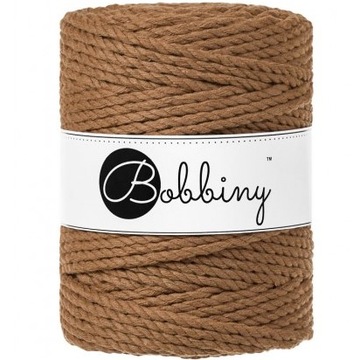 Sznurek bawełniany makrama Bobbiny 5mm 3PLY Karmel