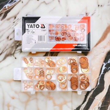 Шайбы медные, набор 150 шт.