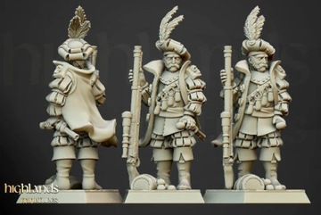 Отряд пистолетчиков/аркебузиров Highlands Miniatures