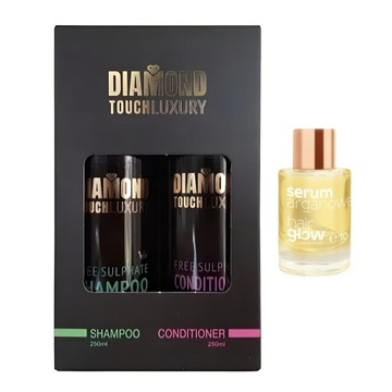 DIAMOND TOUCH ZESTAW SZAMPON ODŻYWKA + serum arganowe po keratynie