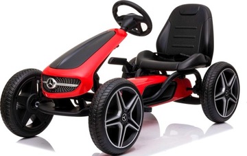 GOKART MERCEDES NA PEDAŁY MIĘKKIE SIEDZENIE LOGO