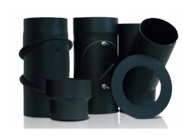 PRODMAX CZARNA RURA FI 120mm x 1000mm KOMINOWA DYMOWA SPALINOWA 100cm 1m