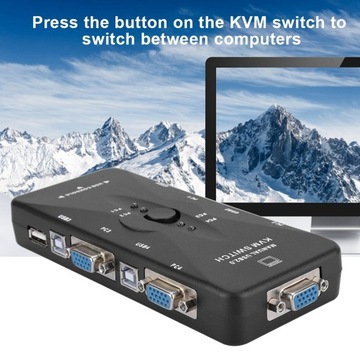 4-portowy USB 2.0 KVM VGA/SVGA monitor Hub