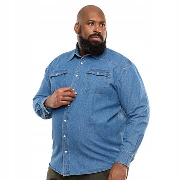 Duża koszula jeansowa Duke D555 Western 4XL