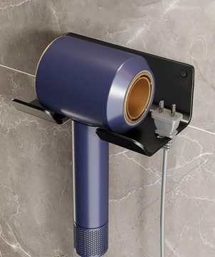 НАСТЕННЫЙ КРОНШТЕЙН STRONG Вешалка для фена, МЕТАЛЛ, ЧЕРНЫЙ УНИВЕРСАЛЬНЫЙ