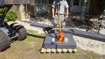 Захват для тротуарной плитки Hamevac VTH-150-BL + 2 несущие плиты (95 и 200 кг)