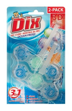DIX - 3D DUO 2x40g - kulki do WC Ocean Fresh GOLD DROP
