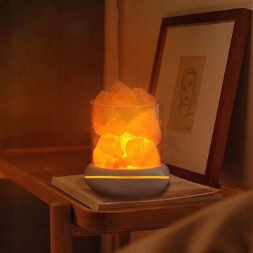 Гималайская USB-соляная лампа с 4 ароматерапией.