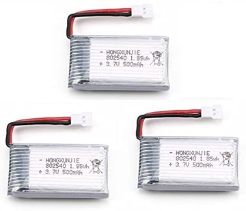 3 szt Akumulator 3.7v 500mAh Lipo Syma X5 X5C X5SC