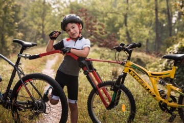 ВЕЛОСИПЕДНЫЙ ЗАЛ TRAIL ANGEL BARS Желтый + КРЫШКИ