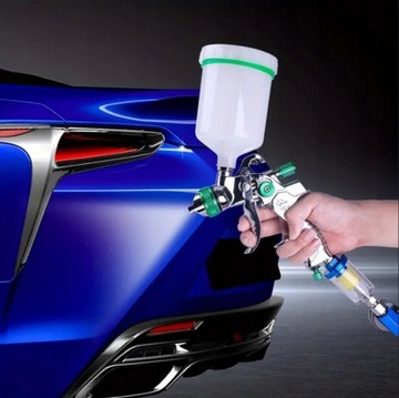 PISTOLET LAKIERNICZY HVLP 2008 DO MALOWANIA 600ml 4X DYSZA 1.3 1.4 1.7 2.0n