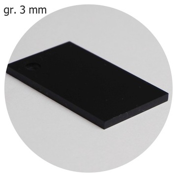 Plexi Pleksa czarna połysk 3mm formatka 500x300mm