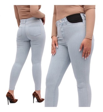 spodnie jeans JEANSOWE DŻINSOWE rurki damskie 42