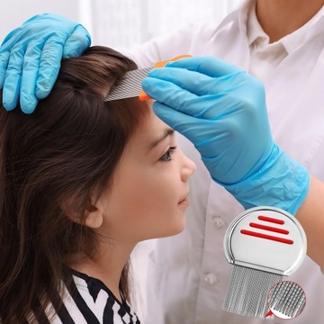 GRZEBIEŃ DO USUWANIA WSZY I GNID GRZEBIEŃ NA WSZY I GNIDY PCHŁY TERMINATOR