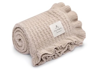 KOCYK BAMBUSOWY Z FALBANKĄ LIGHT BEIGE 85X105 MEMI