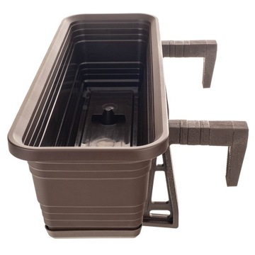 БАЛКОННАЯ ЯЩИКА ЦВЕТОЧНЫЙ ГОРШОК ЦВЕТОЧНЫЙ ВАЗ 50см РУЧКИ ПОДСТАВКА БАЛКОННАЯ БАЛЮСТРАДА