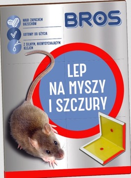 BROS LEP NA MYSZY I SZCZURY o wabiącym zapachu orzechów MYSZOŁAPKA KLEJOWA