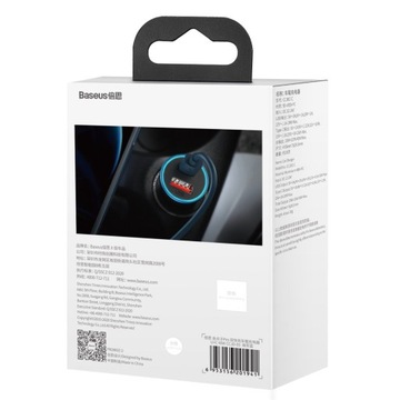 БЛОК ПИТАНИЯ АВТОМОБИЛЬНОГО ЗАРЯДНОГО УСТРОЙСТВА BASEUS 1X USB-C USB-A QC 4.0 PD 40 Вт