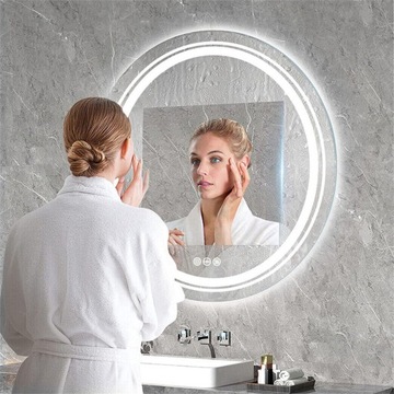 Lustro Okrągłe Podświetlane LED Fi 90cm Łazienkowe