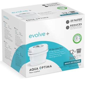 Wkład filtrujący Aqua Optima Evolve + 12 szt. do brita maxtra dafi aquaphor