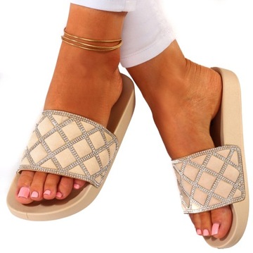 Женские тапочки стильная элегантная обувь стегала