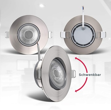 6x ПРОУШИНА ДЛЯ ДИММЕРА - LED 5W - ПОВОРОТНАЯ - 3000k