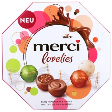 Merci Lovelies Classic Bombonierka Praliny 185g Prezent Upominek