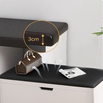 Галошница с сиденьем 80 х 30 х 45 см белая