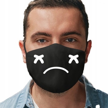 МАСКА ХЛОПКОВАЯ МАСКА SAD FACE PRINT HIT