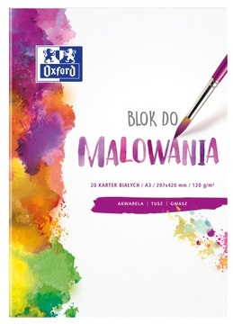 Blok do malowania Oxford A3 20 kartek biały