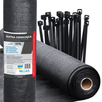 SIATKA CIENIUJĄCA 90% Na płot 1,5x10m grafit UV