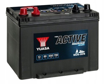 AKUMULATOR YUASA M26-80S ACTIVE MARINE 80Ah JACHT